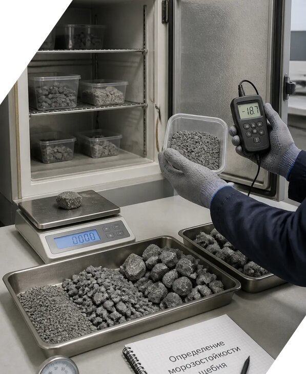 Определение морозостойкости щебня в Сорочинске от 3615 р. | ЭкспертизаРоссия
