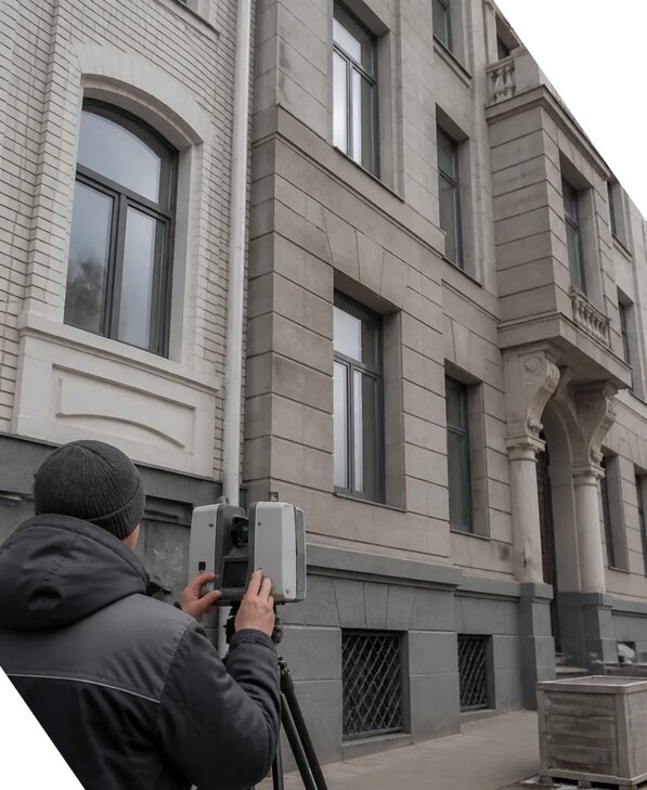 Лазерное сканирование фасадов зданий для обследования в Сорочинске